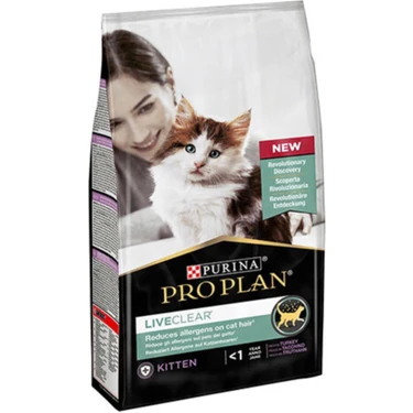 Pro Plan Liveclear 1.4 kg Hindili Yavru Kedi Maması Zengin Protein ve DHA ile Göz Sağlığına