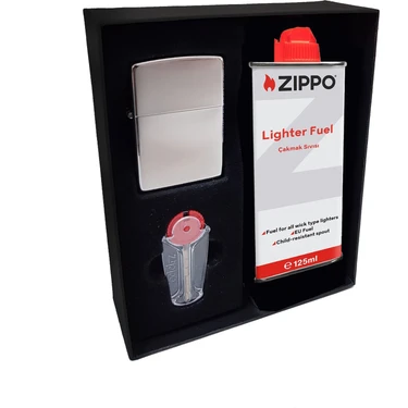 Zippo Çakmak Polish Parlak Gri Hediyelik Set Metal Alaşım Fiyatı