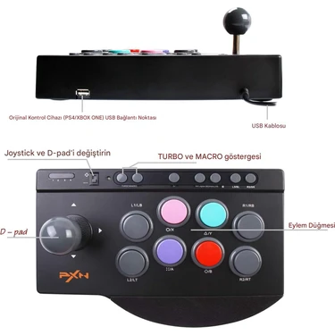 0082 Arcade Stick Oyun Kumandası Ps3/ps4/switch/pc/android Fiyatı