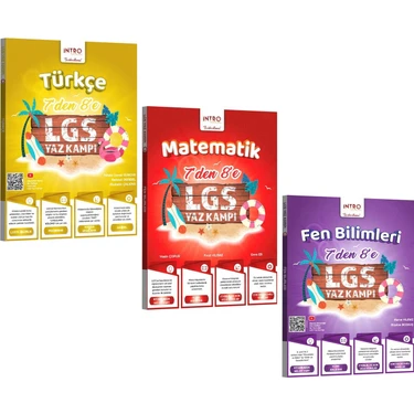 Intro Yayınları 7 Den 8 E Lgs Türkçe Matematik ve Fen Kitabı