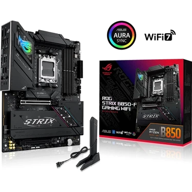 Asus Rog Strıx B850-F Gamıng Wıfı Amd B850 Am5 Ddr5 8000 Dp HDMI 4x M2 Usb3.2 Gen 2x2 Wifi 7 + Bt