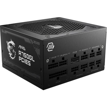 MSI MAG A750GL PCIE5 750W 80+ Gold PCIe5.0 Tam Modüler Siyah Güç
