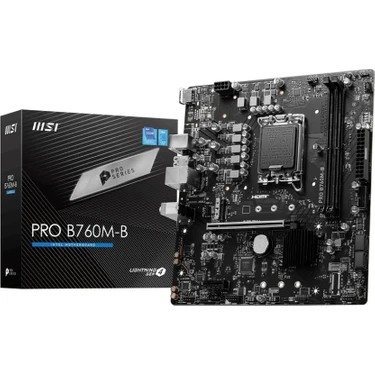 MSI Pro B760M-B DDR4 4800Mhz (OC) M.2 1700p mATX
