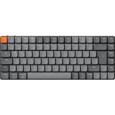 Keychron K3 Max Gateron Brown Switch RGB Kablosuz Hotswap Mekanik Oyun Klavye Açık Gri