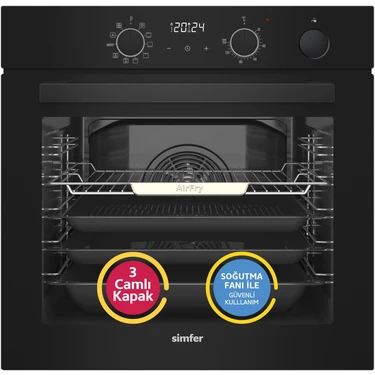 Ank.fırın Steam Master Siyah Cam
