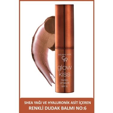 Golden Rose Glow Kiss Tinted Lip Balm No: 06 Choco Cake - Renkli Dudak Nemlendiricisi