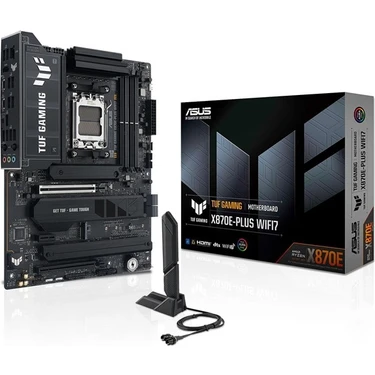 ASUS TUF GAMING X870E-PLUS WIFI7 AMD X870 AM5 DDR5 8000 HDMI 2xUSB4 4x M2 USB3.2 WiFi 7 + BT AURA