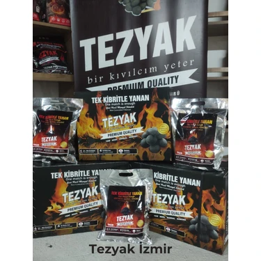 Tezyak Klasik Tek Kibritle Yanan Yeni Nesil  Mangal Kömürü (2 kg X10 =20
