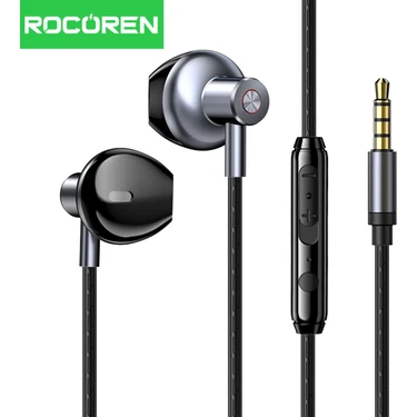 Rocoren 3.5mm Jack Girişli Mikrofonlu Kablolu Kulak Içi