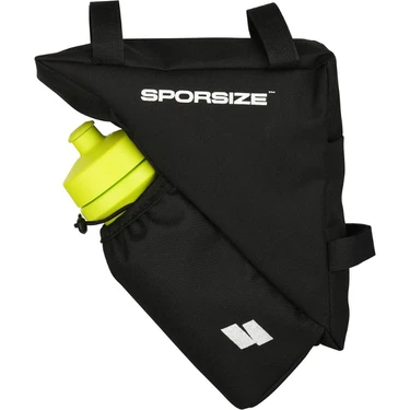 Sporsize Siyah Bisiklet Kadro Arası Matara Hazneli Su Geçirmez Çanta - Suluk Fiyata Dahil