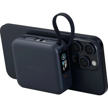 Energea Magpac Mini Plus 10.000 Mah 20W Type-C 2 Adet 20W Type-C Kablo Çıkışlı 15W Magsafe