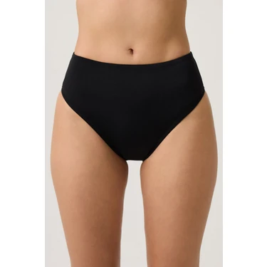 Los Ojos Siyah Yüksek Bel Bikini Altı Sporty