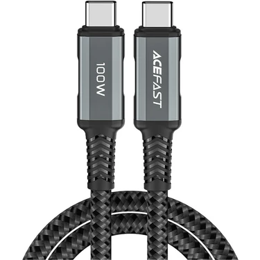 Acefast USB-C to USB-C 2 Metre Kablo 5A -100W Güç PPS 2.0 - Super Hızlı Şarj - Apple Uyumlu Type-C