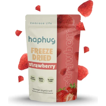 Haphug Freeze Dried Dondurularak Kurutulmuş Bütün Çilek 20
