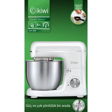 KMX-3638 Hamur Yoğurma &amp; Stand Mikser 5,3 Lt 1300W Mutfak