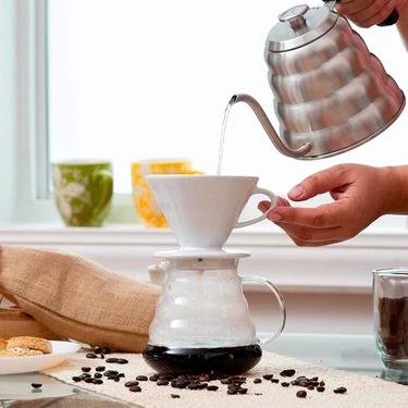 Güral Porselen Porselen V60 Filtre Kahve Demleme Fincanı