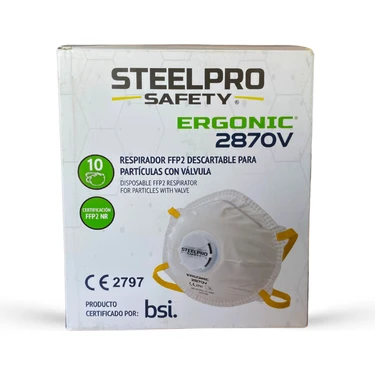 Steelpro 2870V Ffp2 Nr Konik Toz Maskesi (10