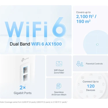 TP-Link Deco X10 (2-Pack) | Wi-Fi 6 Mesh Sistemi | AX1500 Fiyatı