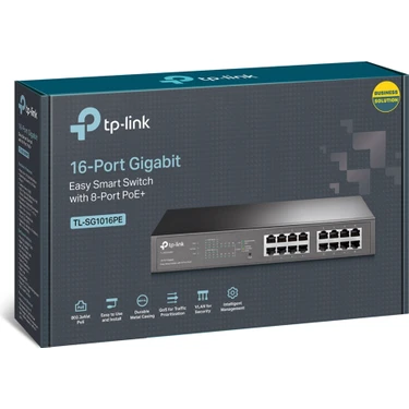 TP-Link TL-SG1016PE, 16-Port Gigabit Easy Smart 8 Port PoE Fiyatı