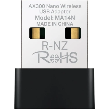 Mercusys MA14N | AX300 Mbps Nano USB Wi‑Fi 6 Adaptör | Kolay Kurulum | Windows & Linux Uyumlu |