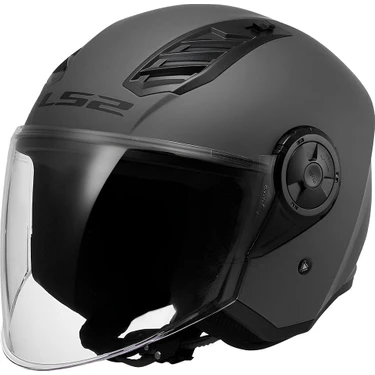 Ls2 Aırflow 2 Mat Titanyum Motosiklet Kask Polikarbon Dış Kabuk ve Geliştirilmiş