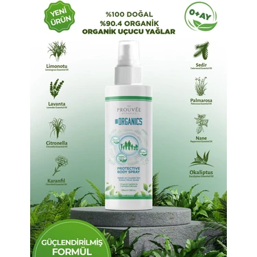 The Prouvee Reponses Doğal Koruyucu Vücut Spreyi 100 ml Beyaz Organik Özellikli Etkili
