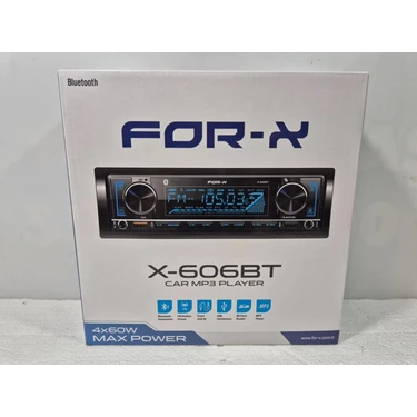 For-X Teyp – For-X X-606BT 4X60W – 3 Amfi Çıkışlı - Bluetoothlu - 7 Renk - Geniş Soğutuculu Tesisat