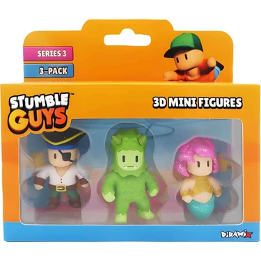 Stumble Guys 3'lü Mini Figür Seti S3 TUY23000 - Pirate Fiyatı