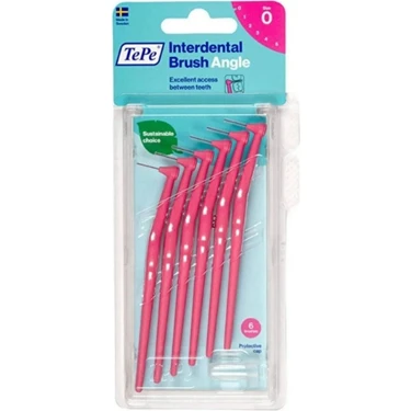 Tepe Angel Pembe 0.4 mm Arayüz Fırçası,6'lı