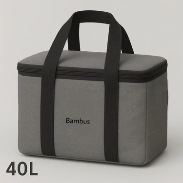 Bambus Home Termal Çanta 40 Litre Termos El Çantası Buzluk Piknik