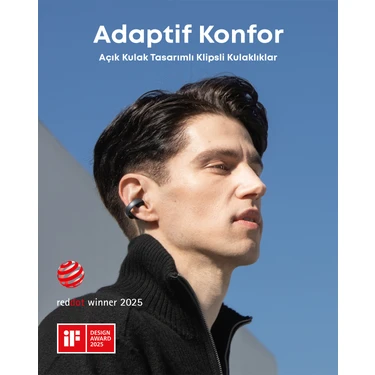 Anker Soundcore AeroClip Bluetooth Kulaklık, 4 Yapay Zeka Fiyatı