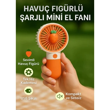Sevimli Meyve Figürlü Şarjlı Taşınabilir Mini El Fanı ve Masa Fanı Soğutucu