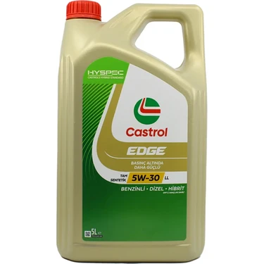 Castrol Edge 5W30 LL 5 Lt Tam Sentetik Motor Yağı ACEA A3/B4 Fiyatı
