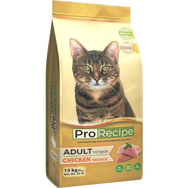 ProRecipe Tavuklu Yetişkin Kedi Maması 15 kg Ekonomik Mama Segmenti ile Lezzetli