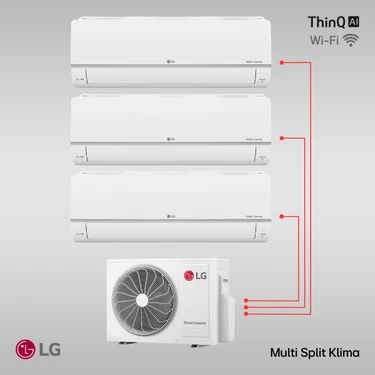 Inverter Multi Split Wi-Fi Klima Dp4 9K+9K+18K