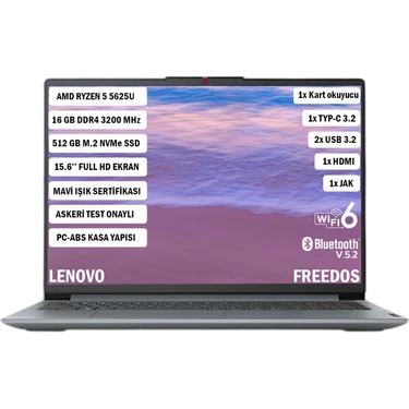 Lenovo Ideapad Slim 3 AMD Ryzen 5 5625U 16GB 512GB SSD Fiyatı