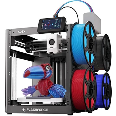 Flashforge AD5X 3D Yazıcı Gelişmiş Çok Renkli Baskı Teknolojisi ile 220 x 220 x 220 mm