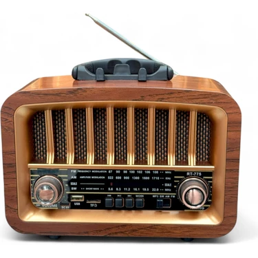 Royal Trend Nostaljik Büyük Boy Radyo,şık Tasarım Eskitme Nostalji