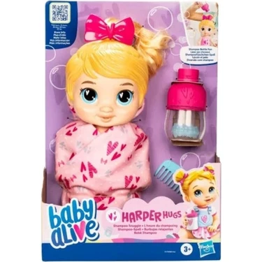 Hasbro F9119 Baby Alıve Bebeğimle Şampuan Eğlencesi Sarışın Bebek