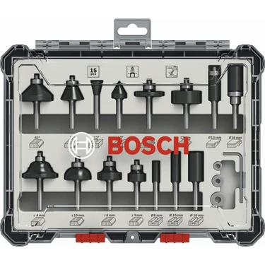 Bosch Pro Freze Seti 15li Karışık 6mm