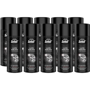 Selsil 500 Ml Lastik Parlatıcı - 10 Adet Tamir Edici Spreyler İle Lastiklere Parlaklık