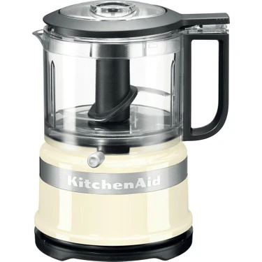 KitchenAid Mini Mutfak Robotu 240 W 830 ml – Kompakt, Paslanmaz Çelik Bıçaklı, Almond Cream, Tek
