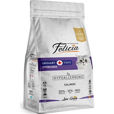 Felicia 2 Kg Sterilised Somonlu Az Tahıllı HypoAllergenic Kedi