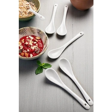 Sadem Porselen Küçük Baharat Servis Kaşığı 10.5 cm 6