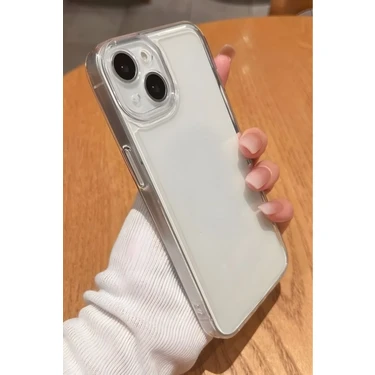 Fibaks iPhone 13 Kılıf 3D kamera Korumalı Şeffaf Yumuşak Süper Silikon