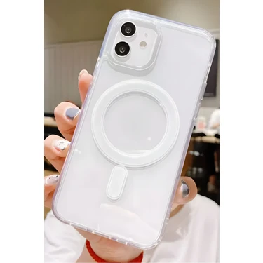 Fibaks Apple Iphone 11 Kılıf Kablosuz Şarj Magsafe Uyumlu Köşe Korumalı Şeffaf