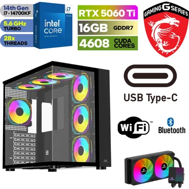 Gaming Pc Ddr5 – Rtx 5060Tİ 16 GB – Intel I7 14700KF – 32 GB Fiyatı