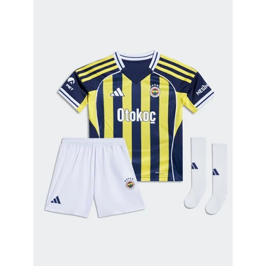 Fenerbahçe 2025/26 Yeni Sezon Çubuklu Miniset Lacivert - Sarı Renk Çocuklar İçin