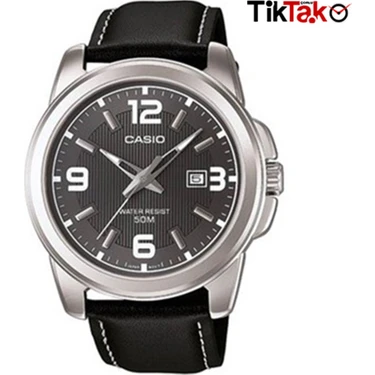 Casio Mtp-1314l-8avdf Erkek Kol Saati Analog Siyah Kadran Deri Kordon 5 ATM Suya