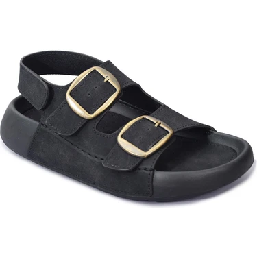Qramed Orthopedix Unisex Spor Sandalet QR25250 Nubuk Malzeme ile Tokalı ve Anatomik